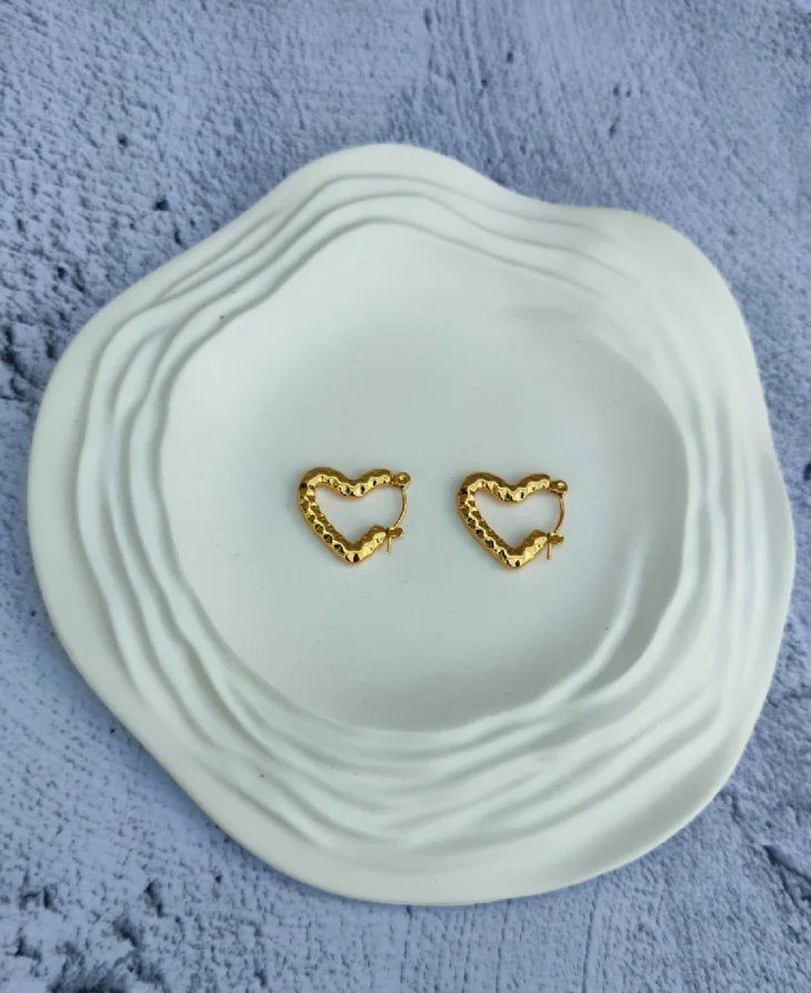 Heart Hoops | 18K Gold Plated - Image 2