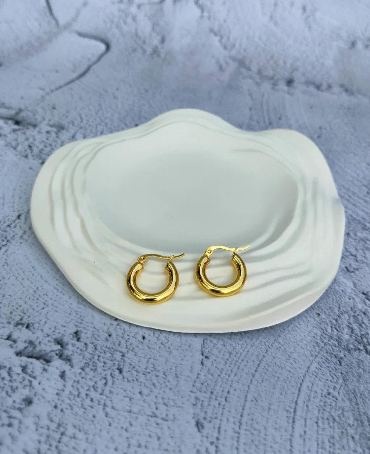 Classic Gold Hoops | 18K Gold Plated - Image 3