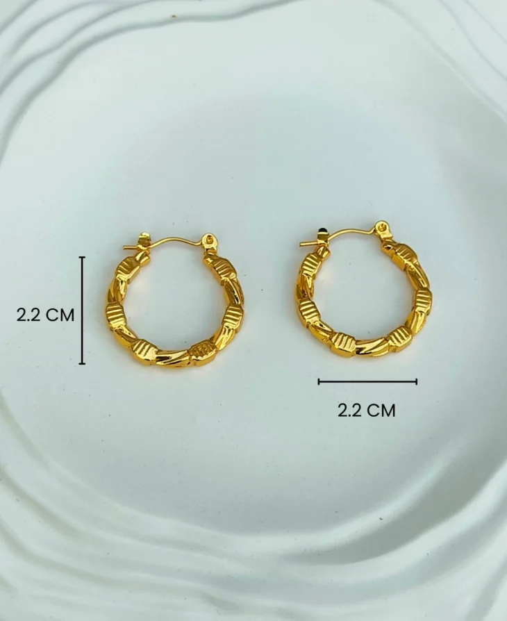 gold-plated-hoop earrings