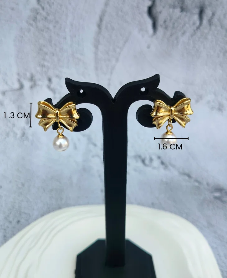 Bow & Pearl Earrings